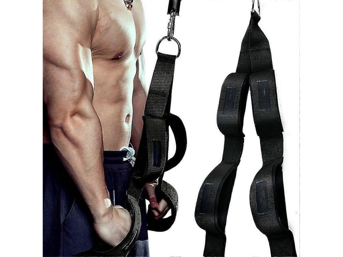 2026-cuerda Para Tríceps Con 2 Mango, Anexo De Cable Compatible Con Push Downs, Crunches Y Facepulls Para Gimnasio Profesional