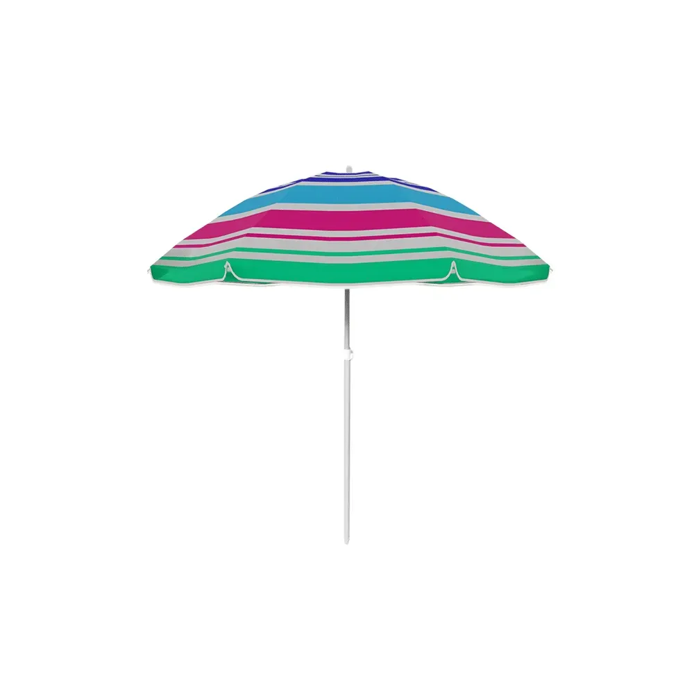 Sombrilla de Playa Marbueno 140 cm Rayas Azul Rosa Verde Marbueno Verano