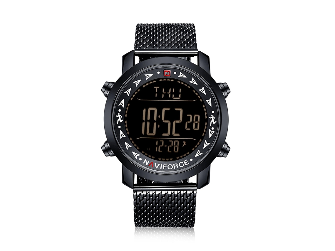 Reloj Electrónico De Cuarzo Para Hombre Con Brazalete De Acero, Resistente Al Agua Hasta 3 Atm, A La Moda.