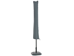 VPMKP - Base Outsunny para sombrilla, cemento, Ø49 cm, 14 kg, negra