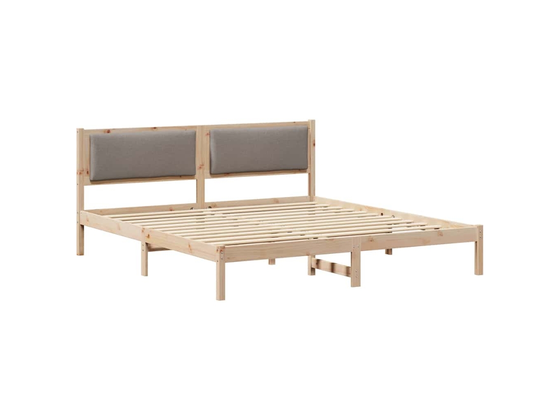 Maison Exclusive - Estructura De Cama Taupé 180 X 200 Cm Madera De Pino Macizo