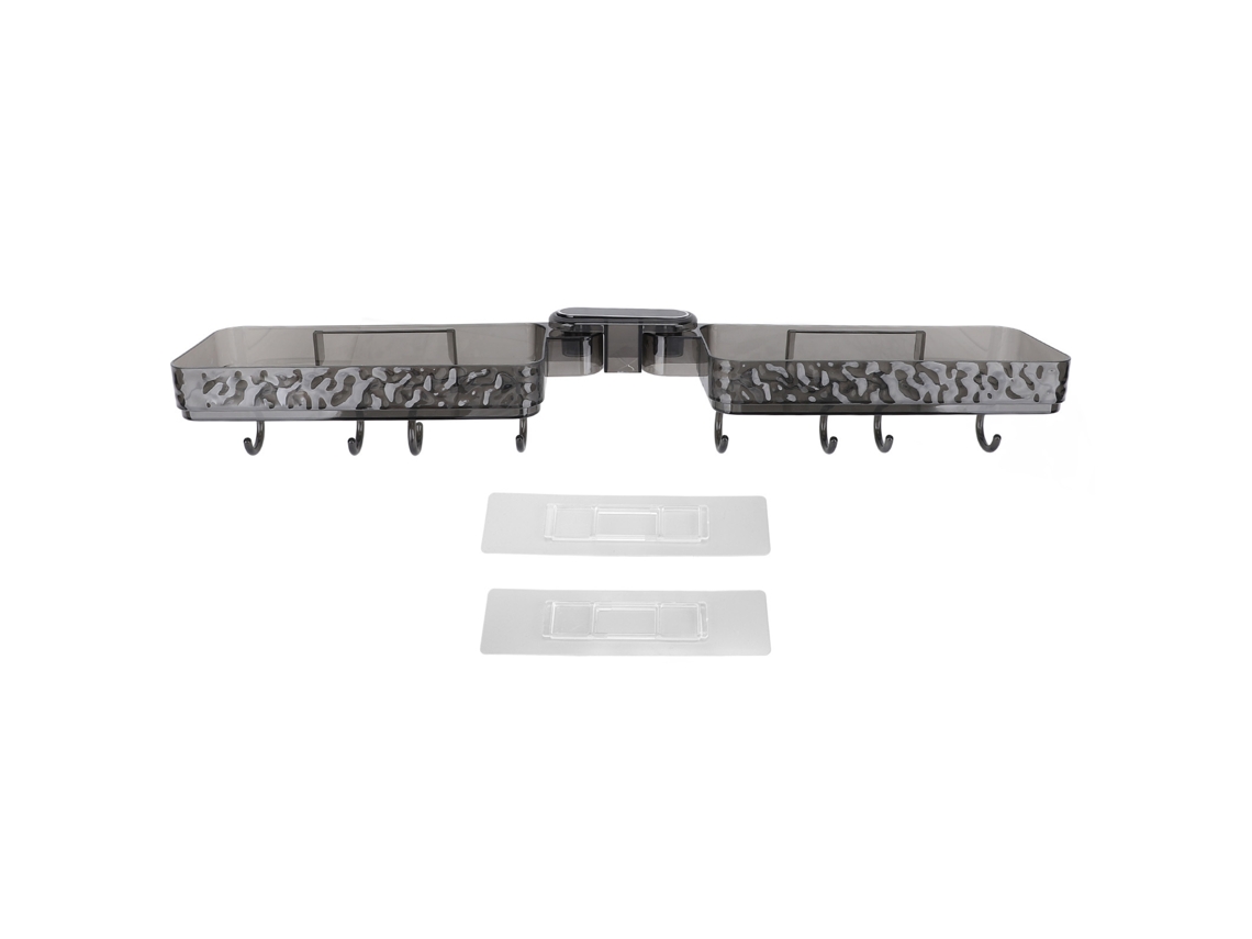 Organizador de fregadero de pared, transparente, gris y resistente al agua
