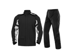2026-equipo De Lluvia Para Moto Impermeable Ligero Transpirable Chaqueta Pantalones Con Fundas Para Zapatos Negro Talla L