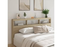 Cabecero De Cama Con Luz Led Roble Sonoma 200x17x102 Cm