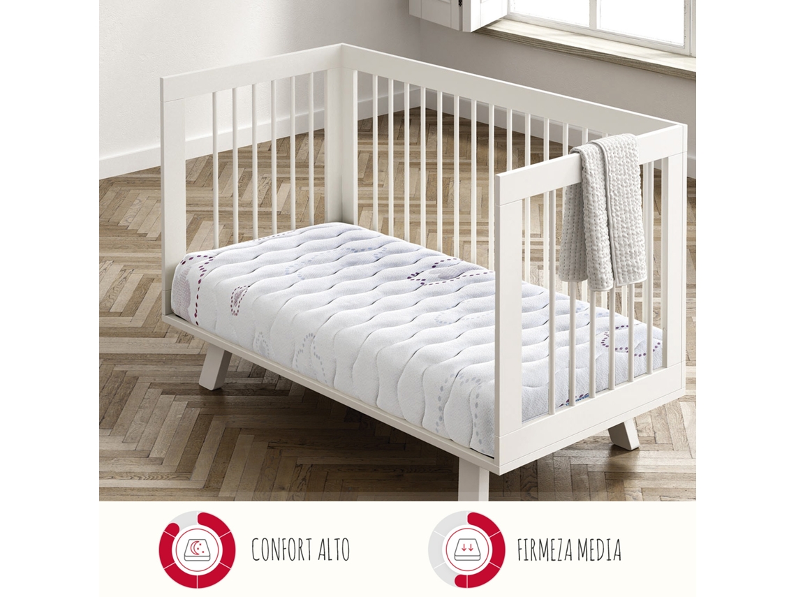 Colchón de Cuna Espuma Hr+viscofoam | PIKOLIN Nube | 15 Cm | Firmeza Media | 70 X 140 Cm
