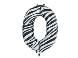 Globo WEFIESTA Foil Número 0 Zebra
