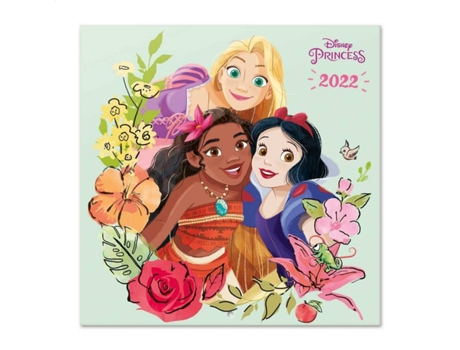 Calendario Disney 2022 incluye pared 12 meses │ mensual de anual erik editores 30x30 princess
