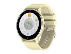 Reloj inteligente YUNZII ZL02D con monitorización de frecuencia cardíaca y presión arterial, resistente al agua, con correa de gel amarilla