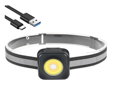 Linterna frontal LED, 1200 lúmenes altos COB con luz roja, linternas frontales LED superbrillantes con 4 modos, resistente al agua (negro) CHRONUS
