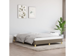 Cama Sin Colchón Tela Gris Taupe 160x200 Cm