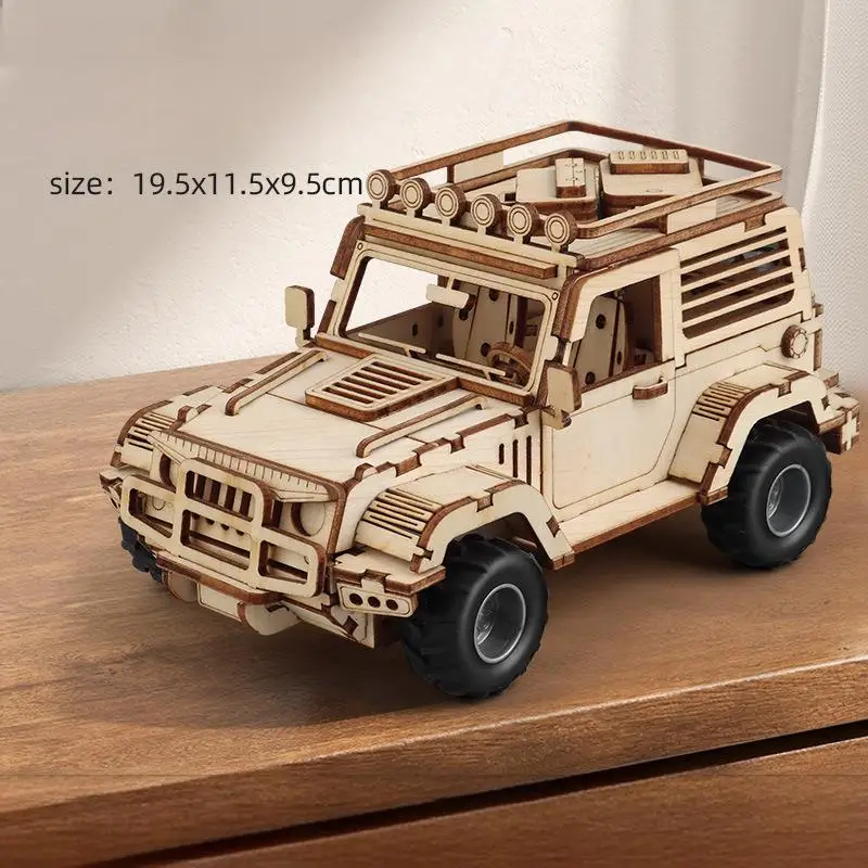 (estilo 2) Modelo De Coche De Madera 3d, Kit De Montaje Mecánico Para Armar Uno Mismo.