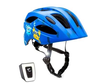 Casco de Bicicleta para Niños CRAZY SAFETY de 6 a 12 años Blue Sea Homologado EN1078