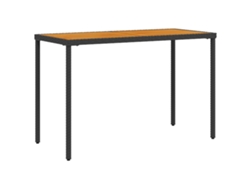 Mesa de jardín con tablero de acacia MAISON EXCLUSIVE Pata de mimbre negra (115x54x74 cm)