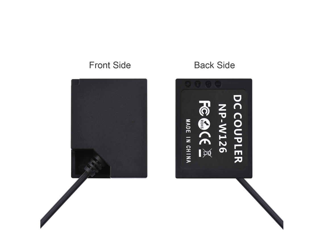 Andoer Cp-w126 Kit Batería Falsa Usb Para Fujifilm X-t2 X-t3 X-t10 X-t20 X-t100 Xh1 X100f Xa3 Xa5 Xa2 Xa10 Xe3 X-pro2