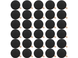 Juego De 50 Mini Pizarras Redondas De Madera Con Pinzas.