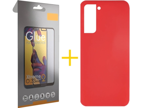 Carcasa + Protector de Pantalla para Samsung Galaxy S22 Plus 5G SKYHE Rojo