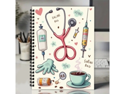 Cuaderno espiral, hermoso y práctico Mdug (blanco)