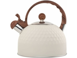 Hervidor elegante de acero inoxidable, asa resistente al calor y silbato para hervir sin problemas. La olla de gran capacidad garantiza la convección.