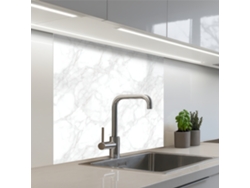 Salpicaderos De Cocina Minimalista - Blanco - Vetas Grises 80x80 Cm