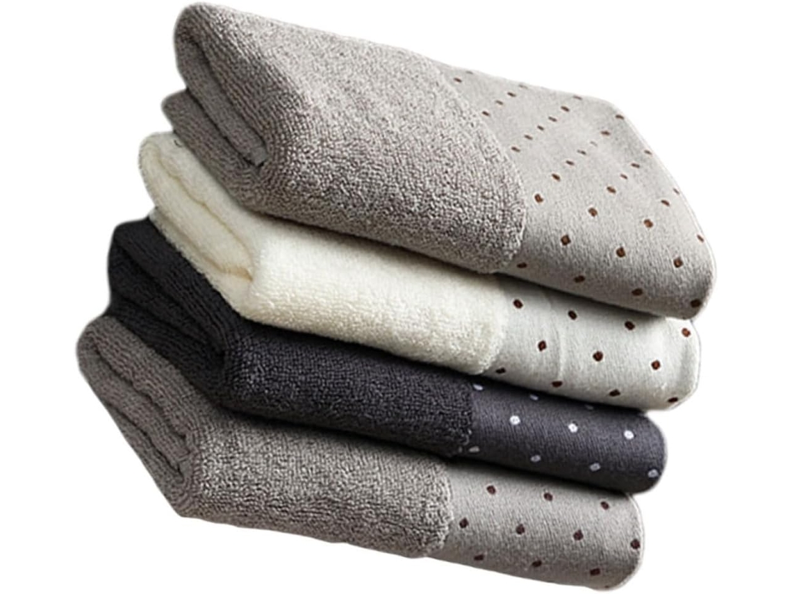 4 Pièces Serviettes Coton Pur Y Absorbantes Six Cuelloches Épais Secado Rápido Para Salle De Bain ...