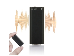 Mini Gravador de Áudio Dispositivo de Escuta de Voz 96 Horas 8 Gb Bug Preto