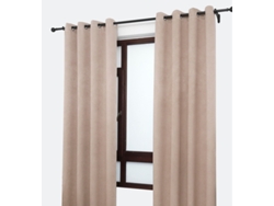 Cortina Opaca de Tela de Alta Precisión con Estampado Irregular Marrón Claro 140 x 260 cm - Individual