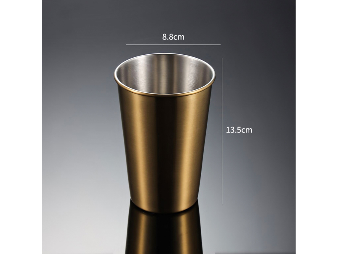 5 Vasos De Acero Inoxidable De 500 Ml Para Niños Y Adultos, Duraderos, Ideales Para Viajes Y Acampadas.