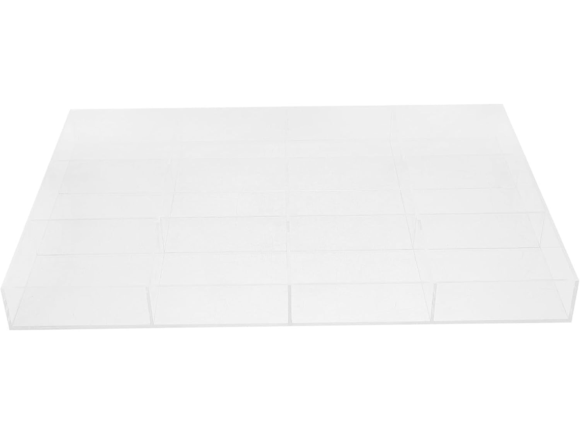 Bandeja Organizadora Joyas Objetos Pequeños Acrílico Transparente Diseño Creativo 12 Compartimentos Extraíbles