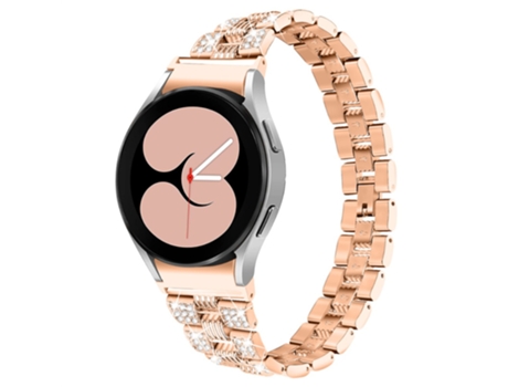 Correa de aleación de zinc decoración aleación de zinc 20mm para Samsung Galaxy Watch4 Classic 42mm/46mm/Watch4 Active 40mm 44mm - oro rosa