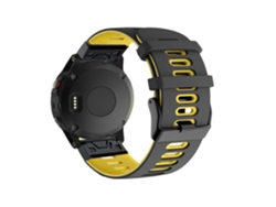 Correa para Garmin Fenix 6 EdiÃ§Ã£o Pro Solar Negro y Amarillo