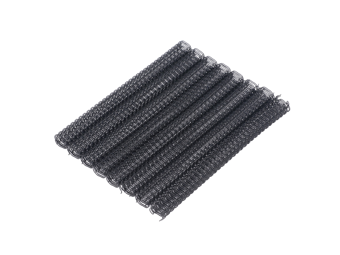 100 unidades de espiral de alambre de doble bucle de 9/16 pulgadas, paso 3:1, 34 dientes, capacidad para 120 hojas A4, color negro.