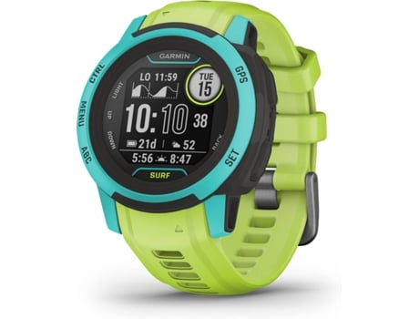 Reloj Deportivo GARMIN Instinct 2S Solar Surf (Bluetooth - Hasta 51 días de autonomía de energía solar - Verde)