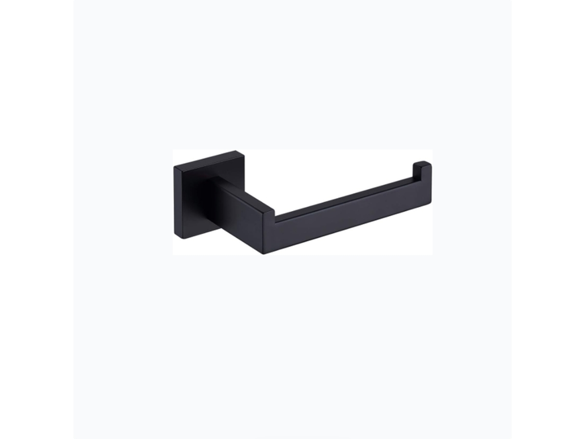 Portarrollos De Papel Higiénico Sin Taladro - Accesorio En Acero Inoxidable - Negro