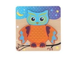 Ats-puzzle De Madera Para Niños Niñas Animales Forma Lechuza Rompecabezas Fácil Prescolar Herramienta Educativa Para Bebés