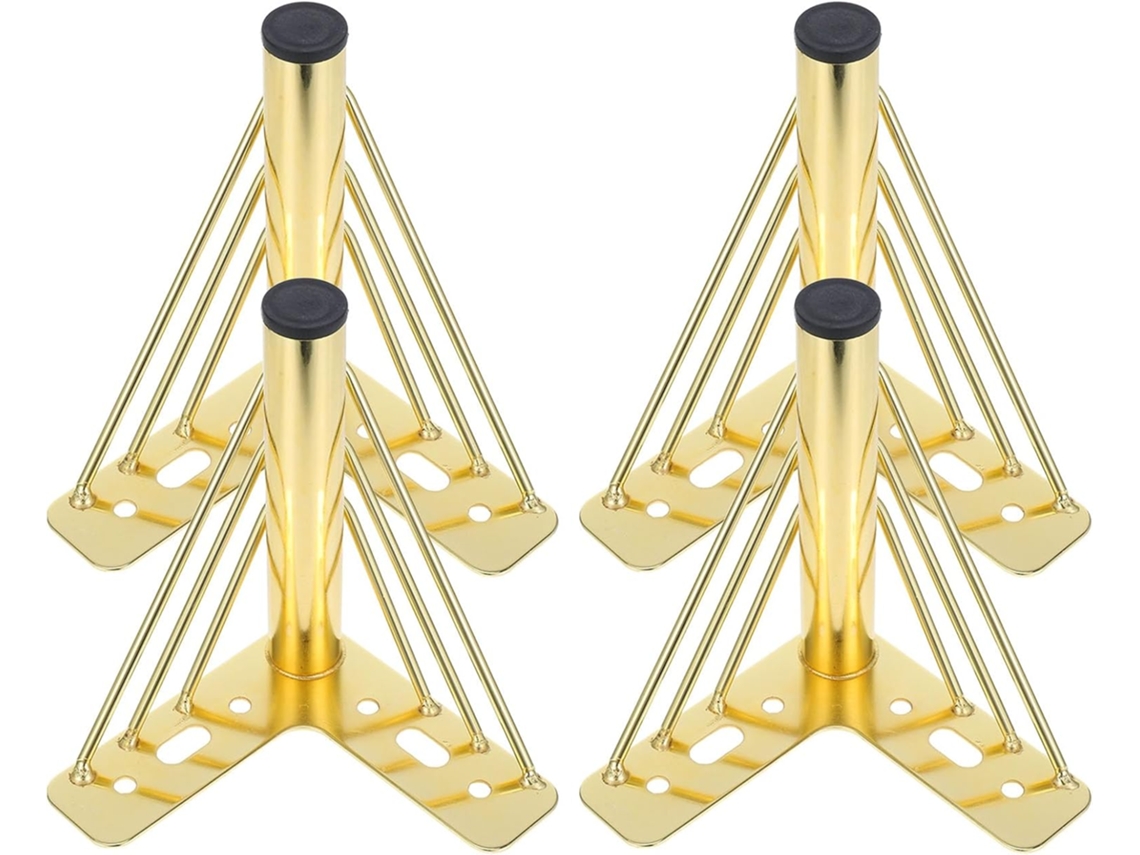 Patas Soporte 4piezas Metálicas Muebles Estilo Moderno Sofá