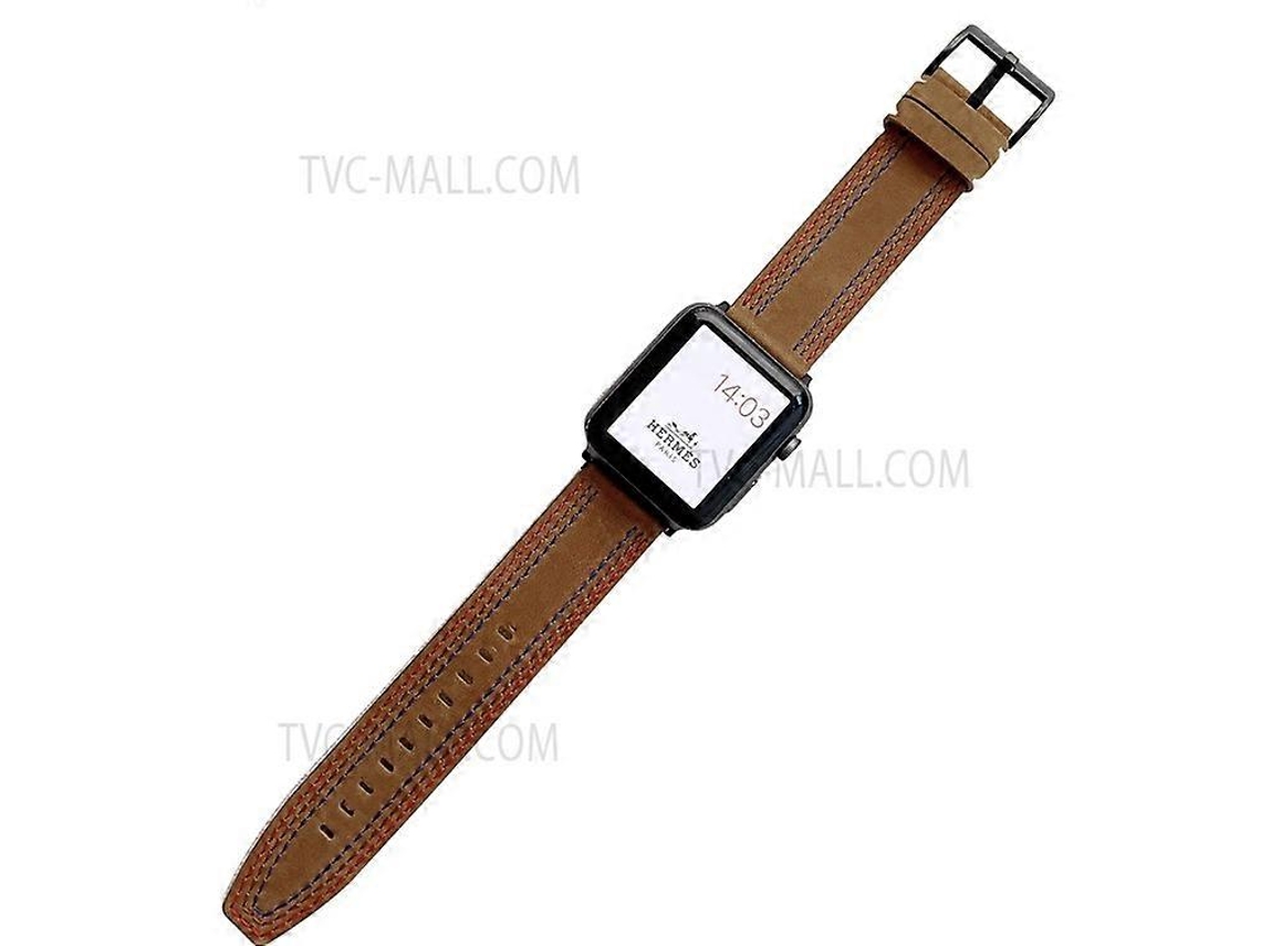 Correa de repuesto de cuero genuino para reloj inteligente compatible con Apple Watch Series 10 (42 mm), 9, 8, 7 (41 mm) y 6, 5 y 4 SE. Ly Ebike (2022)