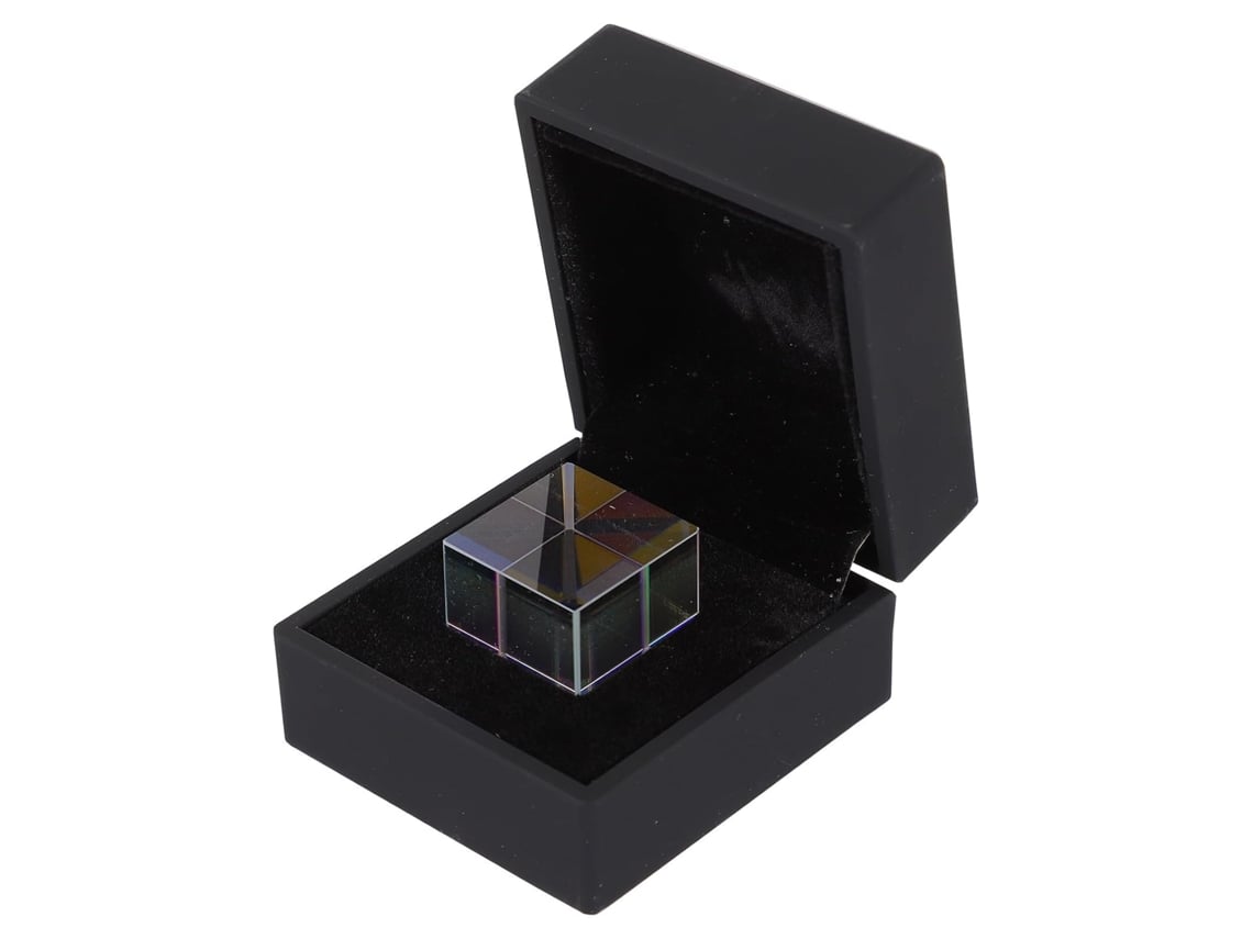 Prisma Cuadrado Decorativo De Cristal Óptico Con Caja De Almacenamiento