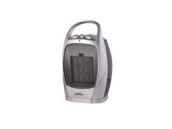 Termoventilador Cerámico 1500w Negro Plata Oscilante 2 Potencias 3 Funciones Termostato Regulable Antivuelco 29x18,5x15cm