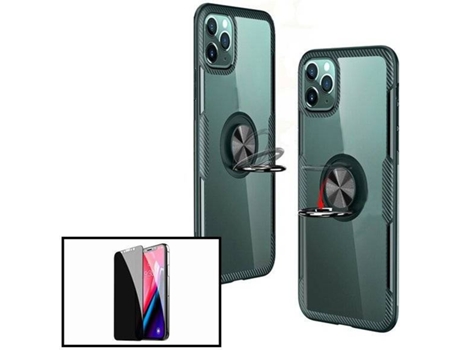 Kit Funda + Protector iPhone XS Max Clear Armor Transparente y Negro