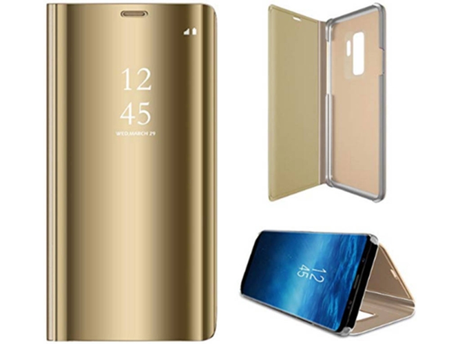 Funda Samsung Galaxy A8 2018 WJS Flip Dorado