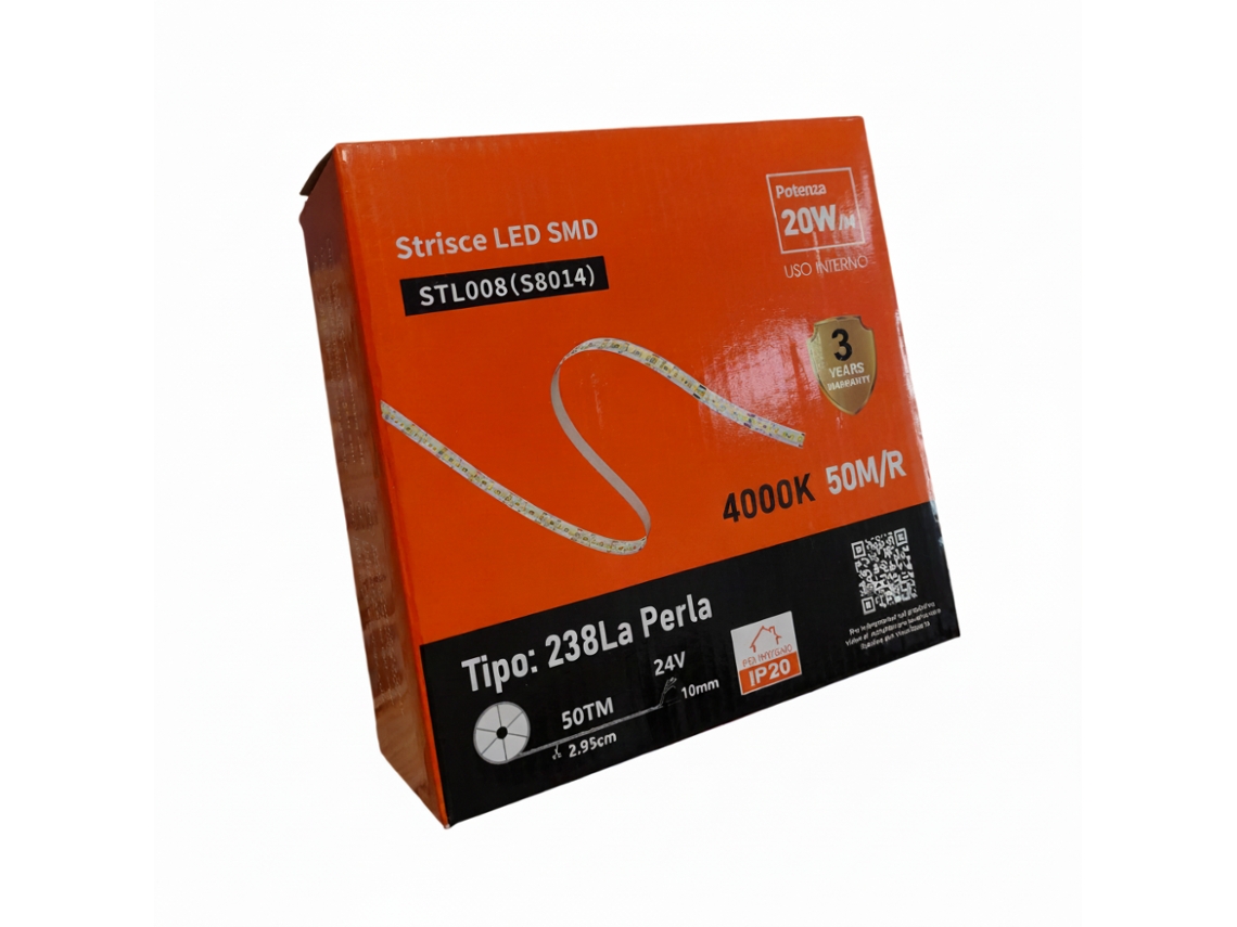 Tira Led Profesional De 50 Metros Para Uso En Interiores - Blanco Cálido 4000k, 24v, 2640 Lm/m, Ip20 - Corte De 2,95 Cm
