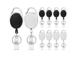 2026-10 Piezas Llavero Retráctil, Portatarjeta Con Clip Reel 2 En 1, Función De Cuerda Nylon Extensible Hasta 70cm