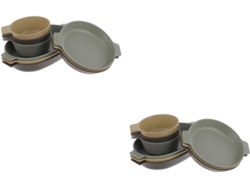 2 Ensembles De Vaisselle D'exterior Ustensiles Service Couverts Bol Para La Maison Assiette Camping ...