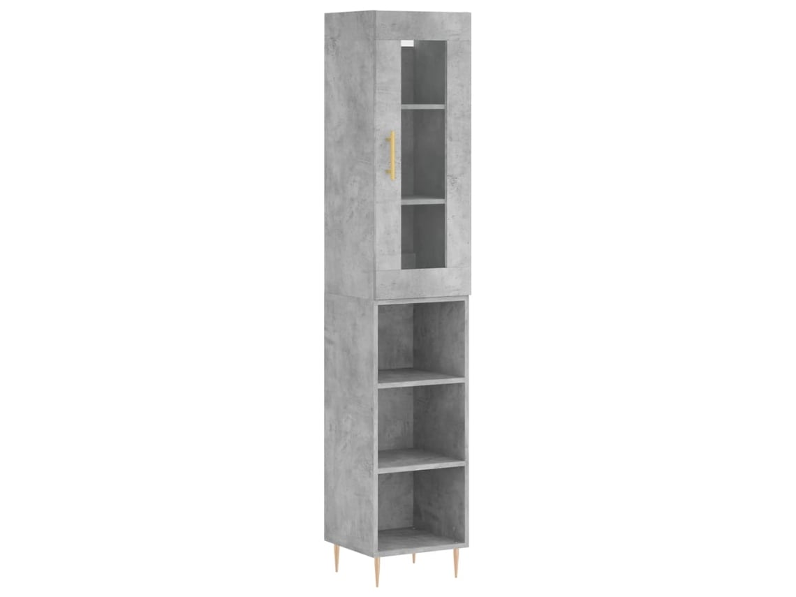 Aparador Alto VIDAXL Gris Madera contrachapada (34,5x34x180 cm)