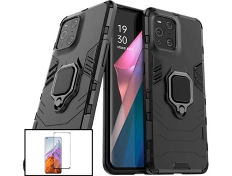 Carcasa y Protector Oppo Find X3 Pro PHONECARE Military Defender Negro