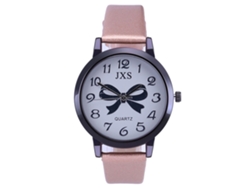 Reloj De Pulsera Zhoulianfa Para Mujer Con Números Arábigos, Detalle De Nudo Y Correa De Piel Sintética Beige.