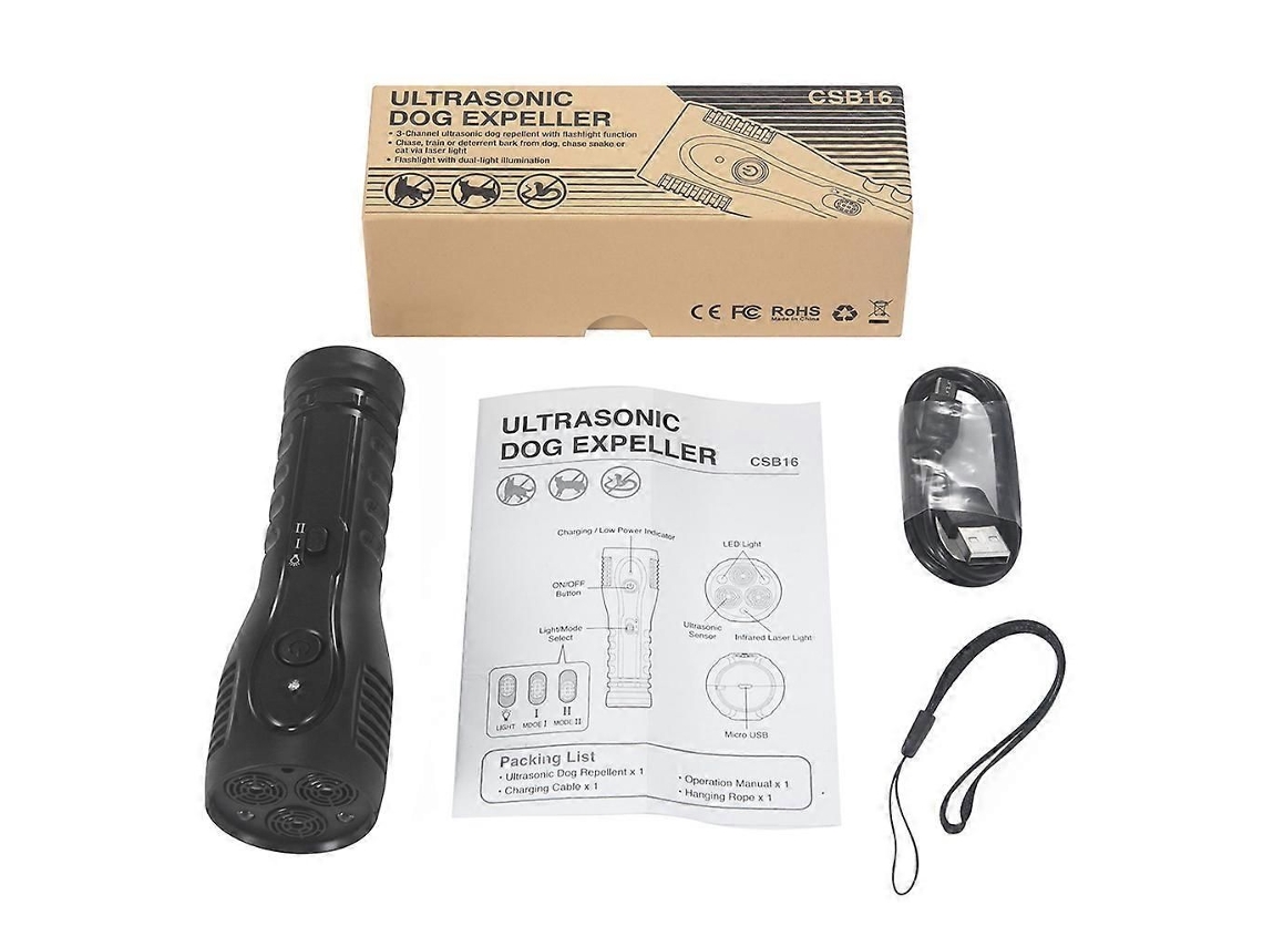 Aparelho Portátil Ultrassônico Para Adestramento De Cães, Com Lanterna Led Para Parar Latidos.