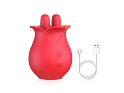 Vibrador de juguete rosa para mujer, estimulador de lamer la lengua del clítoris (rojo) YIZHOOD