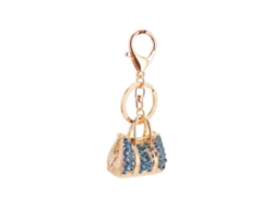 2026rebe-llavero Linjou Con Strass Adorno De Bolso Bonito Para Coche Mujeres Niñas Azul