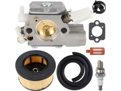 Carburador compatible para motosierra Stihl MS251 MS231 con filtro de aire, bujía, filtro de combustible, filtro de aceite y kit de mantenimiento C1q-s233 1143-120-0617